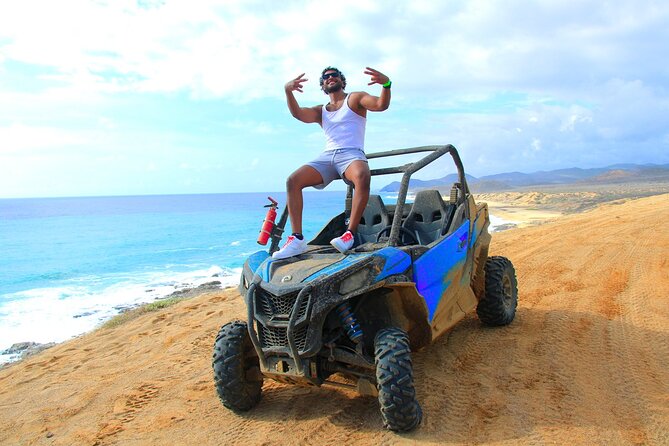 Beach UTV and Sky Bike Combo in Cabo - Playa Migriño hour: whales in winter and sunset time