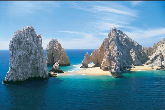 Cabo San Lucas Boat Tour and Snorkel at Pelican Rock - Playa de los Amantes and Divorce Beach: quick look, big names