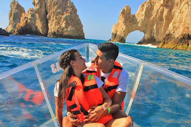 Cabo's Original Clear Boat Tour: See all of the tourist locations - Pelican Rock and Sea Life: Fish, Pelicans, and Sea Lions