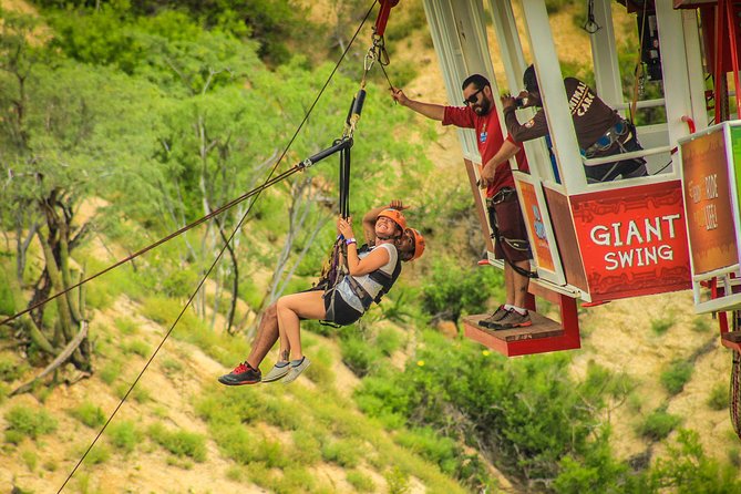 Extreme Swing - Fly from the Glass Bottom Gondola - The flow of the day: pickup, desert drive, and suit-up