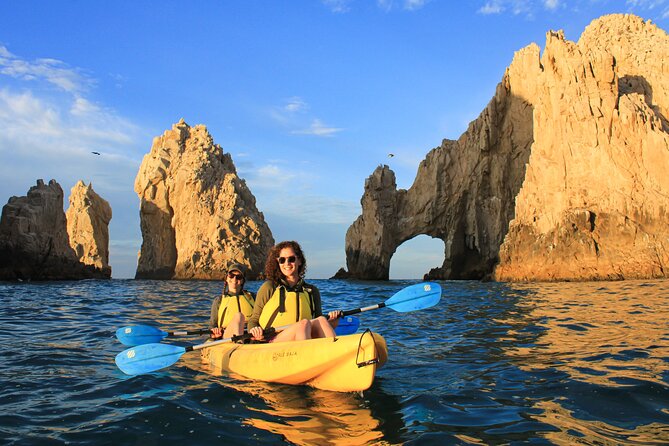 Kayak Expedition to the Arch of Cabo San Lucas, Lovers Beach & Snorkel - Lovers Beach and Divorce Beach: Snack Break With Big Ocean Views