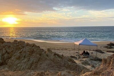 Love is in the air: Private Cabo Beach Sunset Horse Ride W Dinner - From desert to coastline: the beach run before dinner