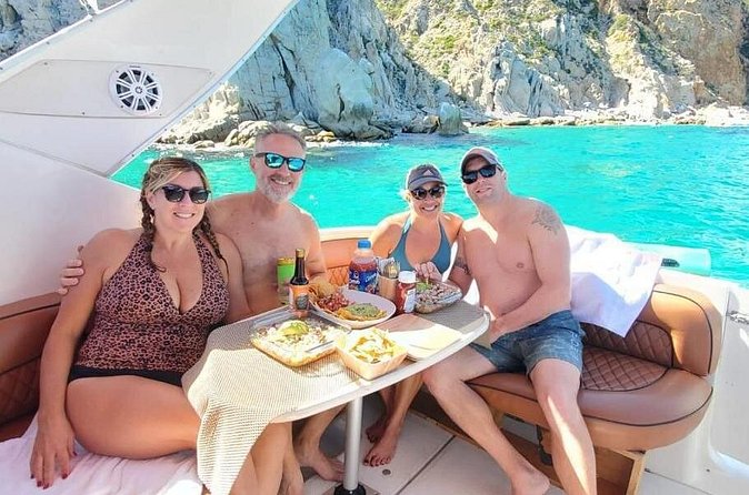 Luxury Experience on Private Yacht 34ft in Cabo - On-Board Comfort: Shade, Bathroom, and Bow Sun Time
