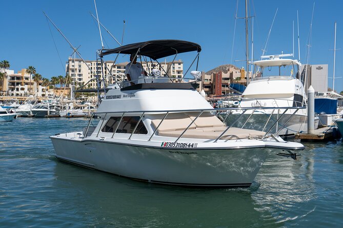 Luxury Private Yacht Charter in Cabo San Lucas Mexico - Onboard Comfort: Restroom and an MP3/iPod Port