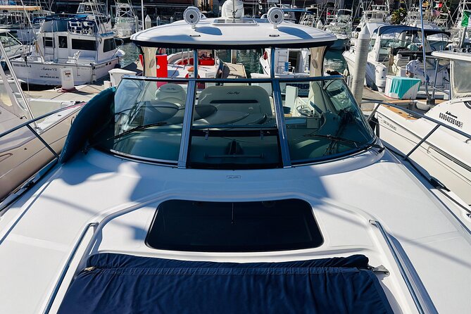 Luxury Yacht Tour in Los Cabos 45FT SeaRay Sundancer - Price check: $1,012.71 per group for a 45-ft sunset yacht