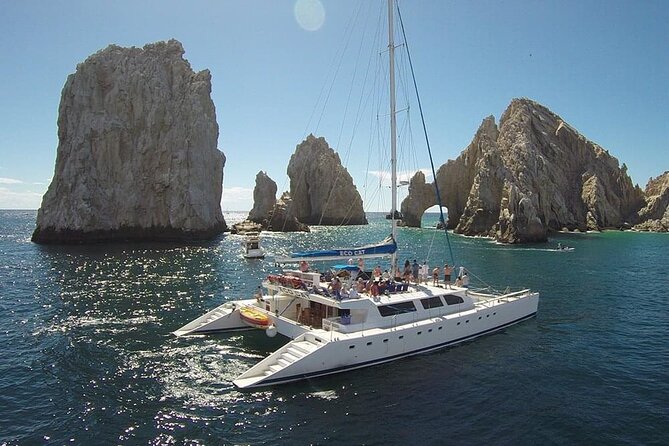 Multimillion Yacht Cabo Cruise Sunset or Snorkel Optional PICKUP! - Quick Hits Before You Go