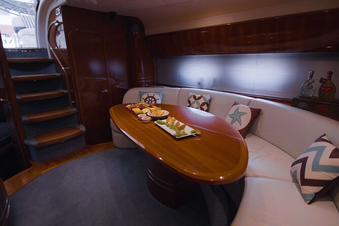 Olivia Grace 60 ft British Princess Yacht Rental - Open bar + sound system vibes on deck