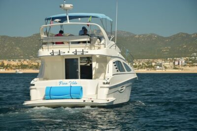 Pura Vida Yacht 42 FT with all inclusive service in Cabo - What’s Included: Open Bar, Snacking, and Lunch You’ll Actually Notice