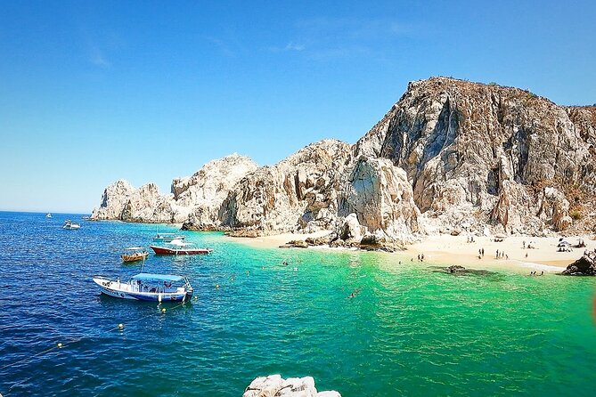 Snorkeling and whale watching Tour in Cabo - Playa de los Amantes: quick beach views and a story stop