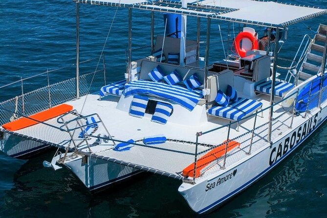 Snorkeling in Cabo San Lucas on 35' Sea Amore Trimaran - What you’ll see from the water: Land’s End, El Arco, and the Cabo postcard angles