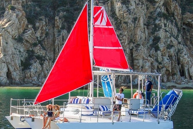 Snorkeling in Cabo San Lucas on 35' Sea Amore Trimaran - The food and open bar: why this trip feels like a full outing