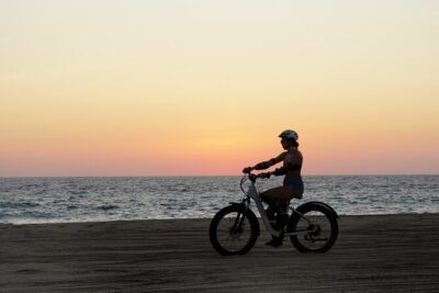 Sunset E-bike Beach Ride with Mexican Dinner and Margaritas - From private ranch to kitted-up comfort