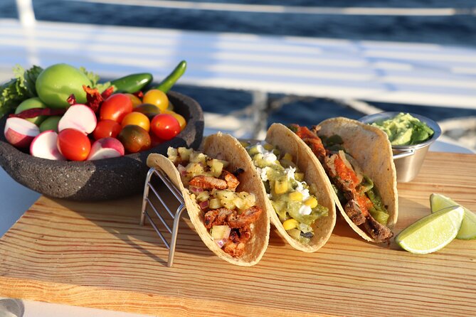 Tacos buffet & Open Bar Cruise! Los Cabos Round Transportation - Tacos Buffet Meets Sunset: How the Food Fit Works