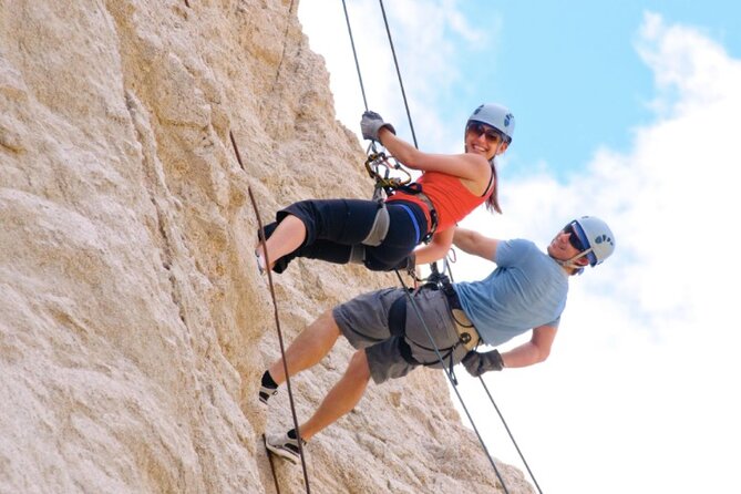 Zipline & Rappel Adventure in Cabo - The 185-foot rappel down the mountain side: where the nerves pay off